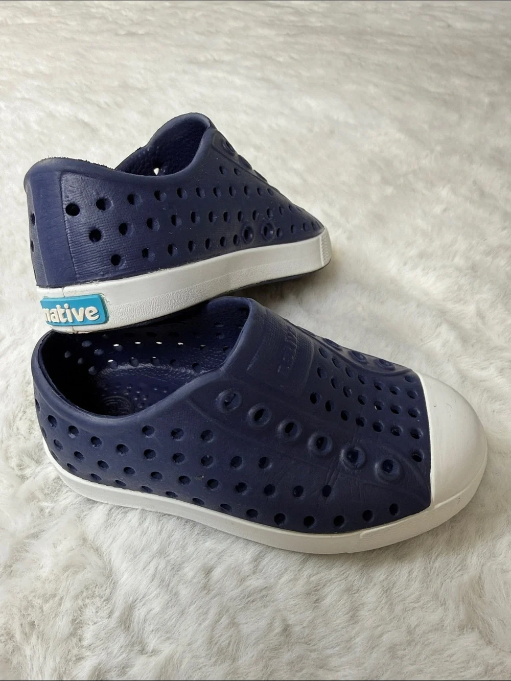 Native Jefferson Slip On Water Shoes C7 Child Toddler Navy Summer Play Vacation